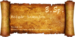 Bolgár Szabolcs névjegykártya